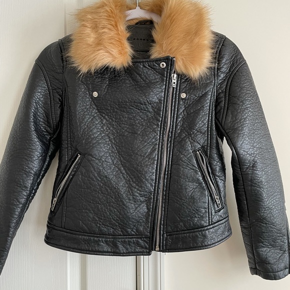 BlankNYC faux leather faux fur biker jacket size L - Picture 4 of 4